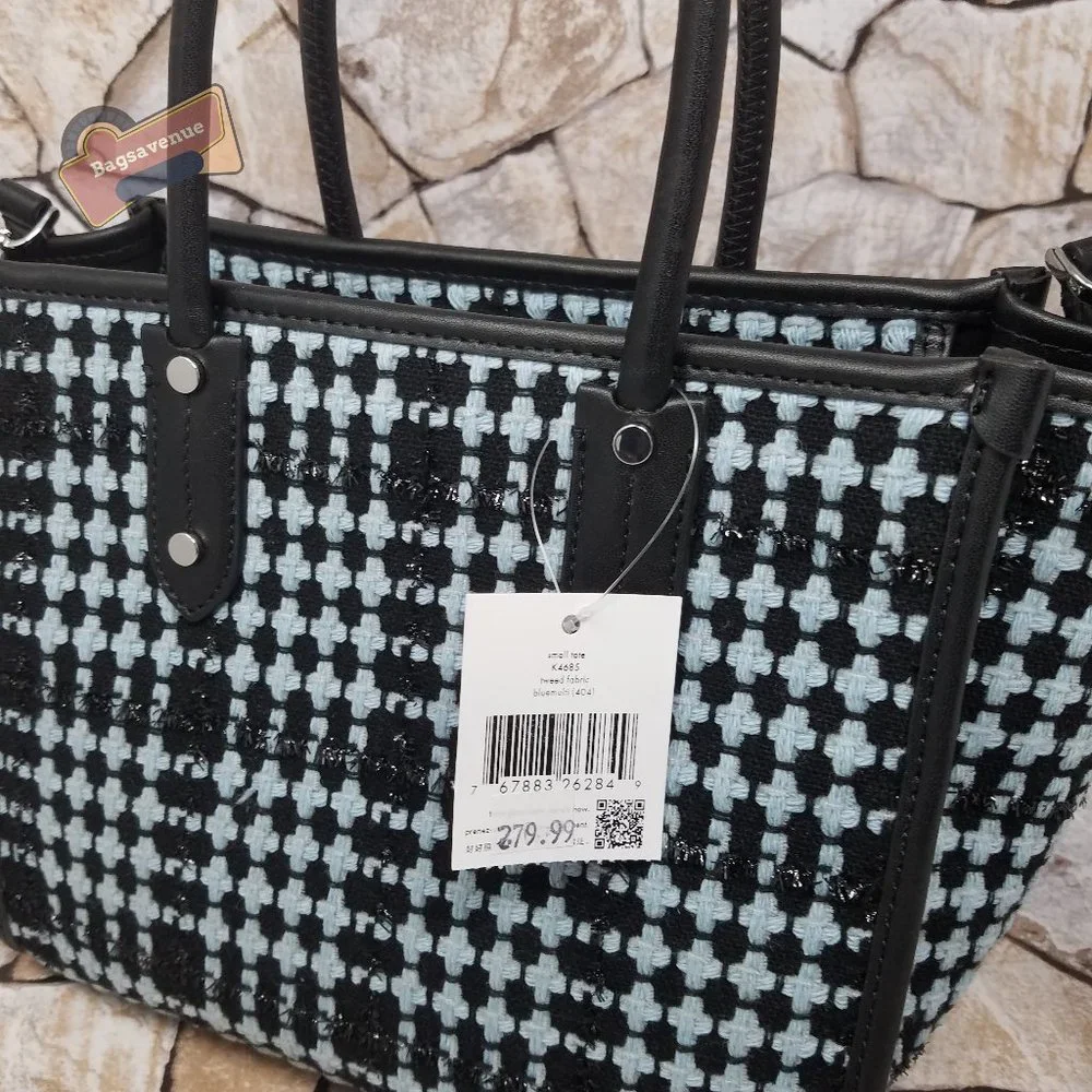 #bagsavenue fast ship new Ella Small Tote Crossbody in Tweed Fabric Kate Spade - Picture 2 of 11